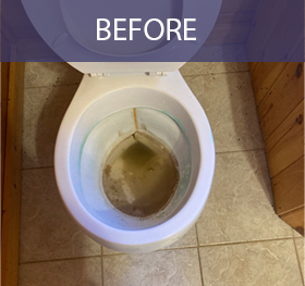 restroom cleaning, toilet bowl restoration, toilet bowl cleaner, white toilet, remove rust, remove iron stains, detailed toilet clean, detailed restroom clean, deep clean restroom
